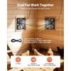image:imageVEVOR Solar Powered Fan 30W Solar Panel with 2 Fans Adjustable Solar Panel Angle 2668 RPM HighSpeed Flexible Installation Fast Air Exchange for Greenhouse Grow Tents Chicken Coops Shelters47 Fan2 30W
