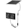 image:imageVEVOR Solar Powered Fan 30W Solar Panel with 2 Fans Adjustable Solar Panel Angle 2668 RPM HighSpeed Flexible Installation Fast Air Exchange for Greenhouse Grow Tents Chicken Coops Shelters47 Fan2 15W