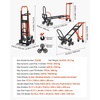 image:imageVEVOR Stair Climbing Cart 440 lbs 330 lbs StairClimbing Capacity HeavyDuty Folding Trolley Cart with Telescoping Handle 6 Wheels and 2 Bungee Cords for Home Groceries Warehouse637 x 179 x 358