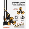 image:imageVEVOR Stair Climbing Cart 440 lbs 330 lbs StairClimbing Capacity HeavyDuty Folding Trolley Cart with Telescoping Handle 6 Wheels and 2 Bungee Cords for Home Groceries Warehouse236 x 181 x 429