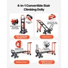 image:imageVEVOR Stair Climbing Cart 440 lbs 330 lbs StairClimbing Capacity HeavyDuty Folding Trolley Cart with Telescoping Handle 6 Wheels and 2 Bungee Cords for Home Groceries Warehouse637 x 179 x 358