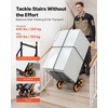 image:imageVEVOR Stair Climbing Cart 440 lbs 330 lbs StairClimbing Capacity HeavyDuty Folding Trolley Cart with Telescoping Handle 6 Wheels and 2 Bungee Cords for Home Groceries Warehouse236 x 181 x 429