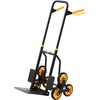 image:imageVEVOR Stair Climbing Cart 440 lbs 330 lbs StairClimbing Capacity HeavyDuty Folding Trolley Cart with Telescoping Handle 6 Wheels and 2 Bungee Cords for Home Groceries Warehouse236 x 181 x 429