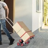 image:imageVEVOR Stair Climbing Cart 440 lbs 330 lbs StairClimbing Capacity HeavyDuty Folding Trolley Cart with Telescoping Handle 6 Wheels and 2 Bungee Cords for Home Groceries Warehouse2717 x 187 x 4528