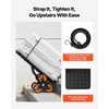 image:imageVEVOR Stair Climbing Cart 440 lbs 330 lbs StairClimbing Capacity HeavyDuty Folding Trolley Cart with Telescoping Handle 6 Wheels and 2 Bungee Cords for Home Groceries Warehouse236 x 181 x 429