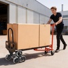 image:imageVEVOR Stair Climbing Cart 440 lbs 330 lbs StairClimbing Capacity HeavyDuty Folding Trolley Cart with Telescoping Handle 6 Wheels and 2 Bungee Cords for Home Groceries Warehouse637 x 179 x 358