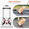 image:imageVEVOR Stair Climbing Cart 440 lbs 330 lbs StairClimbing Capacity HeavyDuty Folding Trolley Cart with Telescoping Handle 6 Wheels and 2 Bungee Cords for Home Groceries Warehouse2717 x 187 x 4528