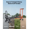 image:imageVEVOR Stair Climbing Cart 440 lbs 330 lbs StairClimbing Capacity HeavyDuty Folding Trolley Cart with Telescoping Handle 6 Wheels and 2 Bungee Cords for Home Groceries Warehouse637 x 179 x 358