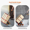 image:imageVEVOR Stair Climbing Cart 440 lbs Capacity Stair Climber Hand Truck and Dolly HeavyDuty Folding Trolley Cart with Dual Handle 6 Wheels amp 2 Elastic Ropes for Home Office Shopping Moving Warehouse