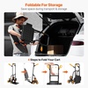 image:imageVEVOR Stair Climbing Cart 440 lbs Capacity Stair Climber Hand Truck and Dolly HeavyDuty Folding Trolley Cart with Dual Handle 6 Wheels amp 2 Elastic Ropes for Home Office Shopping Moving Warehouse