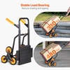image:imageVEVOR Stair Climbing Cart 440 lbs Capacity Stair Climber Hand Truck and Dolly HeavyDuty Folding Trolley Cart with Dual Handle 6 Wheels amp 2 Elastic Ropes for Home Office Shopping Moving Warehouse