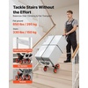 image:imageVEVOR Stair Climbing Dolly 460 lbs HeavyDuty Folding Trolley Cart for Stairs with Telescoping Handle 6 Wheels amp 2 Ropes Stair Climber Dolly for Home Groceries Warehouse604 x 210 x 179