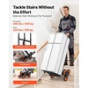image:imageVEVOR Stair Climbing Dolly 460 lbs HeavyDuty Folding Trolley Cart for Stairs with Telescoping Handle 6 Wheels amp 2 Ropes Stair Climber Dolly for Home Groceries Warehouse293 x 192 x 440