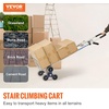 image:imageVEVOR Stair Climbing Dolly 460 lbs HeavyDuty Folding Trolley Cart for Stairs with Telescoping Handle 6 Wheels amp 2 Ropes Stair Climber Dolly for Home Groceries Warehouse598 x 203 x 181