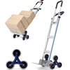 image:imageVEVOR Stair Climbing Dolly 460 lbs HeavyDuty Folding Trolley Cart for Stairs with Telescoping Handle 6 Wheels amp 2 Ropes Stair Climber Dolly for Home Groceries Warehouse598 x 203 x 181