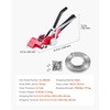 image:imageVEVOR Steel Banding Strapping Kit Heavy Duty Banding Sealer Tool with 100 ft Binding Straps 100 Metal Clasps Manual Pallet Packaging Strapping Kit for Warehouse Transportation Industrial BundlingSteel 34x100 3PC Set