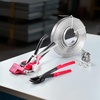 image:imageVEVOR Steel Banding Strapping Kit Heavy Duty Banding Sealer Tool with 100 ft Binding Straps 100 Metal Clasps Manual Pallet Packaging Strapping Kit for Warehouse Transportation Industrial BundlingSteel 34x400 4PC Set