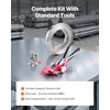 image:imageVEVOR Steel Banding Strapping Kit Heavy Duty Banding Sealer Tool with 100 ft Binding Straps 100 Metal Clasps Manual Pallet Packaging Strapping Kit for Warehouse Transportation Industrial BundlingSteel 34x100 3PC Set