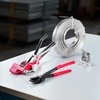 image:imageVEVOR Steel Banding Strapping Kit Heavy Duty Banding Sealer Tool with 100 ft Binding Straps 100 Metal Clasps Manual Pallet Packaging Strapping Kit for Warehouse Transportation Industrial BundlingSteel 34x200 4PC Set
