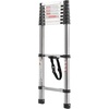 image:imageVEVOR Telescoping Ladder 85FT Aluminum Lightweight Extension Ladder OneButton Retraction Collapsible Ladder 375 LBS Capacity with NonSlip Feet Portable Compact Ladders for Home RV Loft85FT