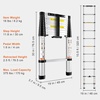 image:imageVEVOR Telescoping Ladder 85FT Aluminum Lightweight Extension Ladder OneButton Retraction Collapsible Ladder 375 LBS Capacity with NonSlip Feet Portable Compact Ladders for Home RV Loft105FT