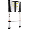 image:imageVEVOR Telescoping Ladder 85FT Aluminum Lightweight Extension Ladder OneButton Retraction Collapsible Ladder 375 LBS Capacity with NonSlip Feet Portable Compact Ladders for Home RV Loft125 ft