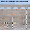 image:imageVEVOR Telescoping Ladder 85FT Aluminum Lightweight Extension Ladder OneButton Retraction Collapsible Ladder 375 LBS Capacity with NonSlip Feet Portable Compact Ladders for Home RV Loft85 FT