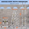 image:imageVEVOR Telescoping Ladder 85FT Aluminum Lightweight Extension Ladder OneButton Retraction Collapsible Ladder 375 LBS Capacity with NonSlip Feet Portable Compact Ladders for Home RV Loft125 FTAShape