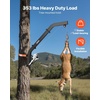 image:imageVEVOR Tripod Deer Hoist 500 lbs Load Capacity Hunting Game Hoist Winch Lift with Gambrel amp Manual Winch Hunting Game Skinning and Cleaning Accessory for Cleaning Skinning and Moving Black353 lbs