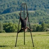 image:imageVEVOR Tripod Deer Hoist 500 lbs Load Capacity Hunting Game Hoist Winch Lift with Gambrel amp Manual Winch Hunting Game Skinning and Cleaning Accessory for Cleaning Skinning and Moving Black500 lbs