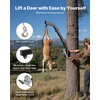 image:imageVEVOR Tripod Deer Hoist 500 lbs Load Capacity Hunting Game Hoist Winch Lift with Gambrel amp Manual Winch Hunting Game Skinning and Cleaning Accessory for Cleaning Skinning and Moving Black353 lbs