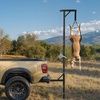 image:imageVEVOR Tripod Deer Hoist Hunting Game Hoist Winch Lift with Gambrel amp Manual Winch Hunting Game Skinning and Cleaning Accessory for Cleaning Skinning and Moving BlackBlack