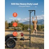 image:imageVEVOR Tripod Deer Hoist Hunting Game Hoist Winch Lift with Gambrel amp Manual Winch Hunting Game Skinning and Cleaning Accessory for Cleaning Skinning and Moving BlackBlack