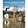 image:imageVEVOR Tripod Deer Hoist Hunting Game Hoist Winch Lift with Gambrel amp Manual Winch Hunting Game Skinning and Cleaning Accessory for Cleaning Skinning and Moving BlackBlack