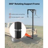 image:imageVEVOR Tripod Deer Hoist Hunting Game Hoist Winch Lift with Gambrel amp Manual Winch Hunting Game Skinning and Cleaning Accessory for Cleaning Skinning and Moving BlackBlack