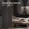 image:imageVEVOR Wood Slat Acoustic Panels 236 x 472 inch 4 Pcs MDF Accent Wooden Wall Panels for Modern Interior Wall Decor Faux Wood Wall Board Panels for Noise Reduction Black OakBlack Oak