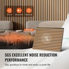 image:imageVEVOR Wood Slat Acoustic Panels 236 x 472 inch 4 Pcs MDF Accent Wooden Wall Panels for Modern Interior Wall Decor Faux Wood Wall Board Panels for Noise Reduction Black OakLight Oak