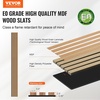 image:imageVEVOR Wood Slat Acoustic Panels 236 x 472 inch 4 Pcs MDF Accent Wooden Wall Panels for Modern Interior Wall Decor Faux Wood Wall Board Panels for Noise Reduction Black OakLight Oak