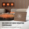 image:imageVEVOR Wood Slat Acoustic Panels 236 x 472 inch 4 Pcs MDF Accent Wooden Wall Panels for Modern Interior Wall Decor Faux Wood Wall Board Panels for Noise Reduction Black OakWalnut