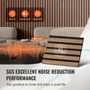 image:imageVEVOR Wood Slat Acoustic Panels 236 x 472 inch 4 Pcs MDF Accent Wooden Wall Panels for Modern Interior Wall Decor Faux Wood Wall Board Panels for Noise Reduction Black OakWalnut