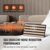 image:imageVEVOR Wood Slat Acoustic Panels 236 x 472 inch 4 Pcs MDF Accent Wooden Wall Panels for Modern Interior Wall Decor Faux Wood Wall Board Panels for Noise Reduction Black OakSilver Wood