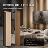 image:imageVEVOR Wood Slat Acoustic Panels 236 x 472 inch 4 Pcs MDF Accent Wooden Wall Panels for Modern Interior Wall Decor Faux Wood Wall Board Panels for Noise Reduction Black OakLight Oak