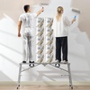 image:imageVEVOR Work Platform 55x 15 Portable Scaffolding Platform Folding Steel Step Ladder Adjustable Height 275453 800 lbs Load Capacity NonSlip Drywall Painting Stool for Cleaning ampWashing55x 15