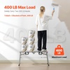 image:imageVEVOR Work Platform 55x 15 Portable Scaffolding Platform Folding Steel Step Ladder Adjustable Height 275453 800 lbs Load Capacity NonSlip Drywall Painting Stool for Cleaning ampWashing39x 11