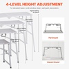 image:imageVEVOR Work Platform 55x 15 Portable Scaffolding Platform Folding Steel Step Ladder Adjustable Height 275453 800 lbs Load Capacity NonSlip Drywall Painting Stool for Cleaning ampWashing55x 15