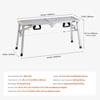 image:imageVEVOR Work Platform 55x 15 Portable Scaffolding Platform Folding Steel Step Ladder Adjustable Height 275453 800 lbs Load Capacity NonSlip Drywall Painting Stool for Cleaning ampWashing39x 11