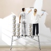 image:imageVEVOR Work Platform 55x 15 Portable Scaffolding Platform Folding Steel Step Ladder Adjustable Height 275453 800 lbs Load Capacity NonSlip Drywall Painting Stool for Cleaning ampWashing63x 15