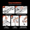 image:imageVEVOR Work Platform 55x 15 Portable Scaffolding Platform Folding Steel Step Ladder Adjustable Height 275453 800 lbs Load Capacity NonSlip Drywall Painting Stool for Cleaning ampWashing55x 15