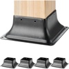 image:imageVEVOR 4x4 Post Base 10 Pack 3636 Inner Dimension Heavy Duty PowderCoated Steel Anchor Bracket for Standard Wood Post Deck Porch Handrail amp Railing Support4 pc