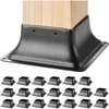 image:imageVEVOR 4x4 Post Base 10 Pack 3636 Inner Dimension Heavy Duty PowderCoated Steel Anchor Bracket for Standard Wood Post Deck Porch Handrail amp Railing Support20 pc